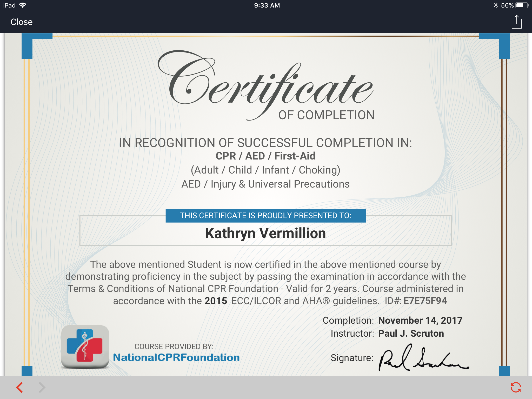 Paramedical Healthcare Foundation Certificate